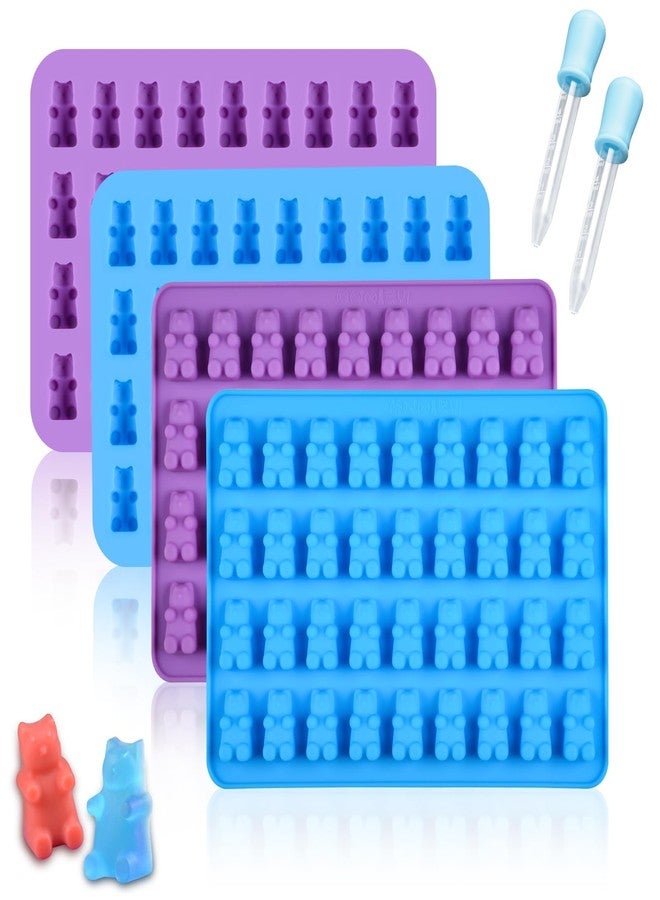 CAKETIME Gummy Molds Gummy Bear Mold 2 ml Silicone Candy Molds Bigger Food Grade Silicone with 2 Droppers - Image 1